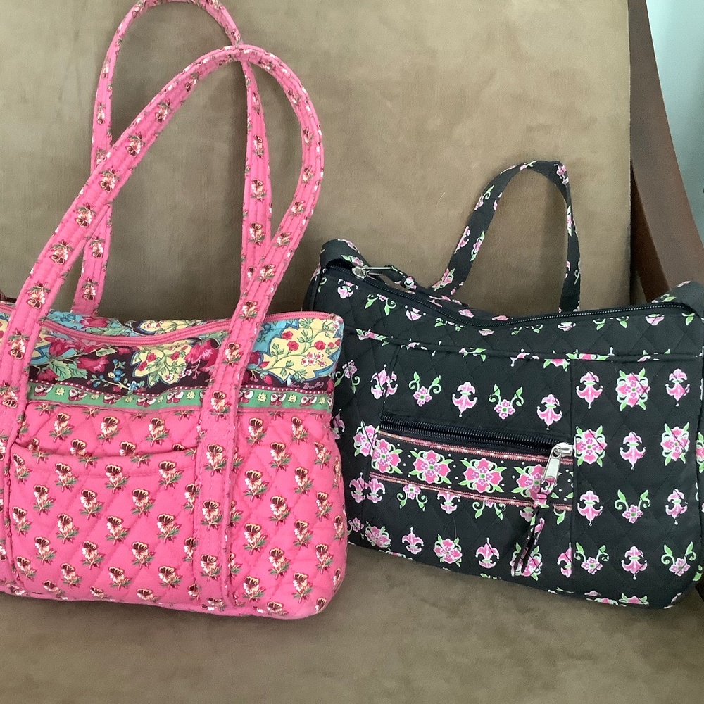 Vera Bradley Pink Purse and Free Knockoff Black Purse